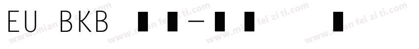 EU BKB 常规字体转换